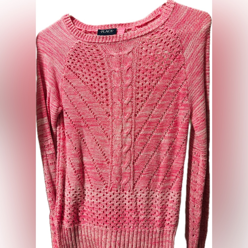 PLACE Pink Girls Knitted Sweater